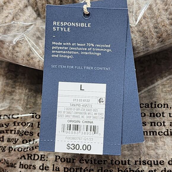 NEW Universal Thread Sweater Womens L Tan Turtleneck Cashmere-Like Pullover Boxy - Picture 5 of 10